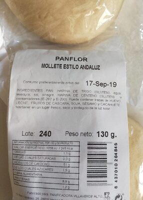 Mollete estilo andaluz