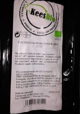 Chorizo herradura picante eco