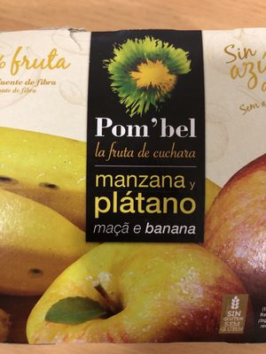 Compota de manzana y plátano tarrina 400 g front packaging