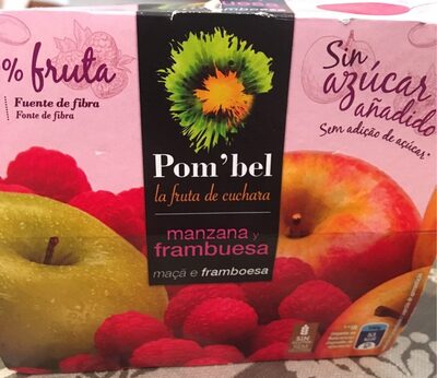 Compota de manzana y frambuesa 100% pack 4 tarrina 100 g