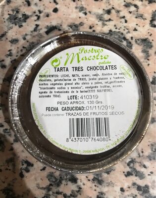 Tarta tres chocolates