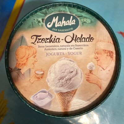 Helado de yogur front packaging