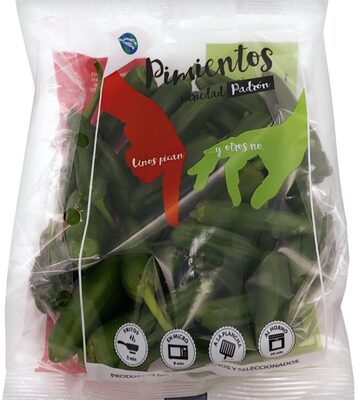 Pimiento dulce tipo padrón front packaging