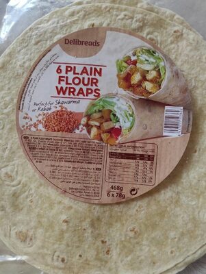 6 PLAIN FLOUR WRAPS front packaging