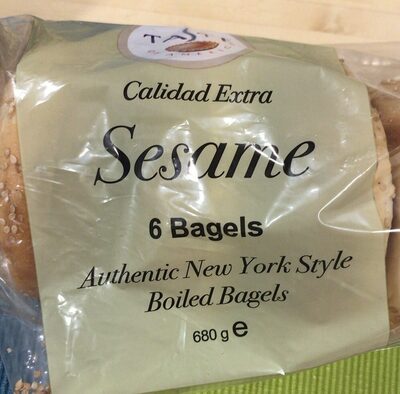 Sesame Bagels front packaging