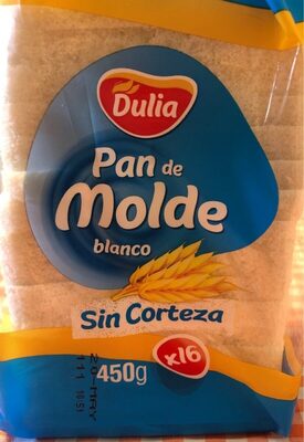 Pan de molde blanco sin corteza