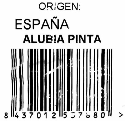 Alubias pintas ingredients label