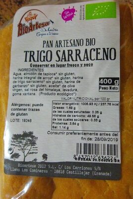 Pam artesanal bio trigo sarraceno