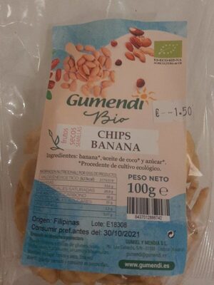 Chips banana front packaging