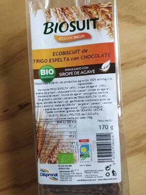 Ecobuscuit de trigo espelta con chocolate