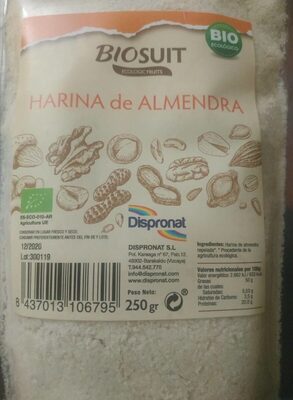Harina de almendra front packaging