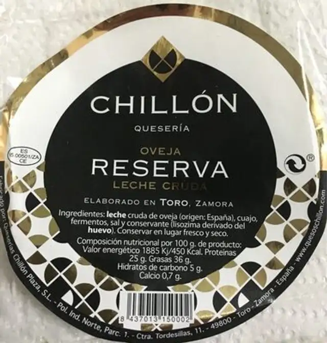 Queso oveja reserva front packaging