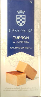 Turrón a la piedra front packaging