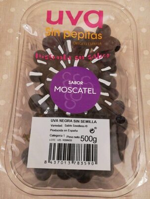 Uva negra sin semilla