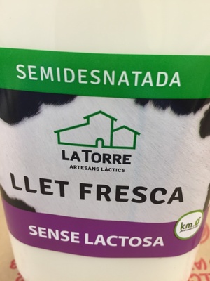 Llet fresca semidesnatada sense lactosa