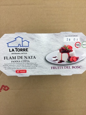 Flam de nata fruites del bosc