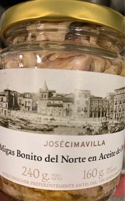 Migas bonito del norte en aceite de oliva