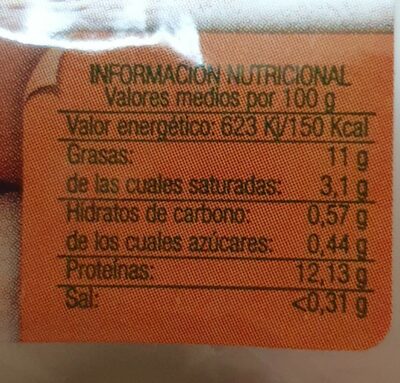 Huevos Frescos nutrition facts table