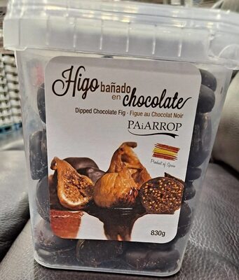 Higo bañado en chocolate