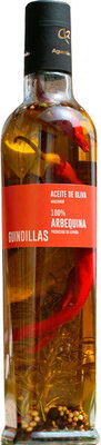 Aceite de oliva arbequina con guindillas