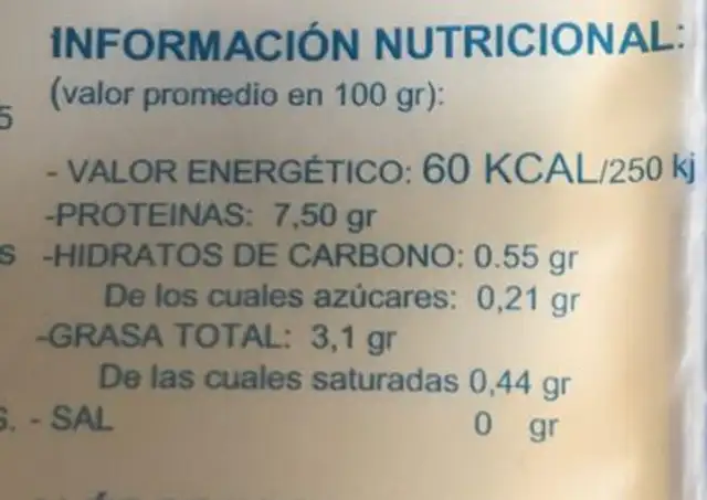 Tofu blando natural nutrition facts table