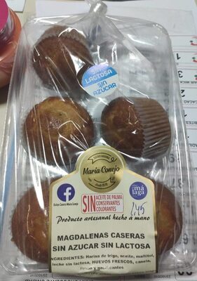 Magdalenas Caseras Sin Azúcar Sin Lactosa