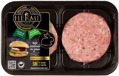 Hamburguesa carne de conejo front packaging