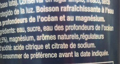 Ocean recovery lemon ingredients label