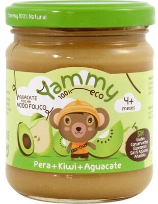 Tarrito ecológico sin gluten de pera, kiwi y