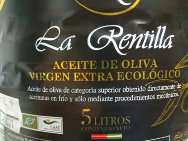 Aceite de oliva virgen extra ingredients label