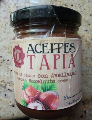 Crema de cacao con avellanas front packaging