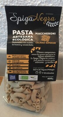Pasta artesana ecologica Maccheroni front packaging