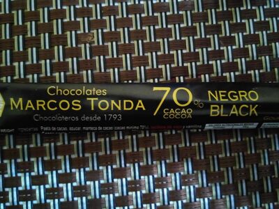 Chocolates 70%Negro front packaging