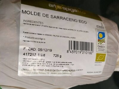 Pan molde de sarraceno eco