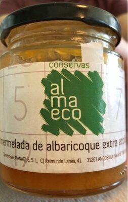 Mermelada de albaricoque extra ecológica front packaging