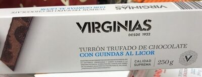 Turrón trufado de chocolate con guindas al licor