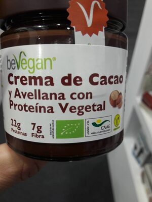 Crema de cacao y avellana con proteína vegetal