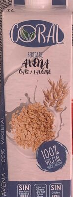 Coral bebida de avena 100 % vegetal