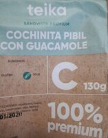 Sándwich cochinita pibil con guacamole