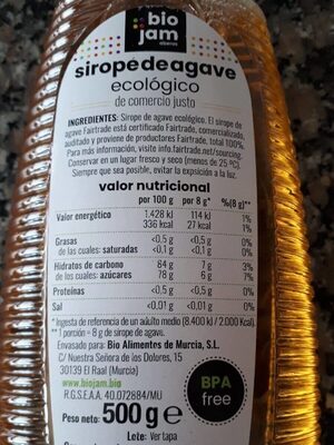 Sirope de agave ecológico
