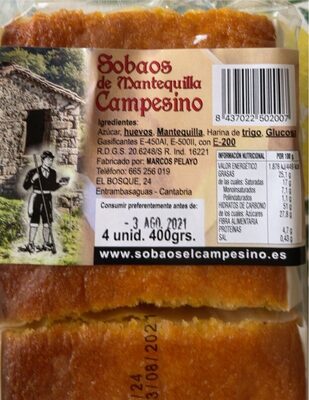 Sobaos de mantequilla