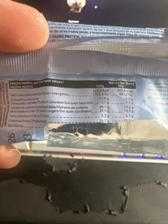 Barrita Del Peregrino nutrition facts table