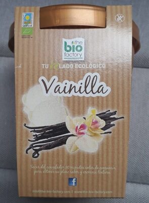 Helado ecológico de vainilla front packaging