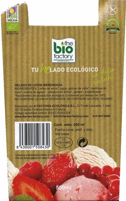 Leche Merengada nutrition facts table