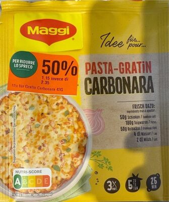 2x pasta gratin carbo, 2x bolo