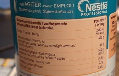 Sauce Dessert Sensations Crunchy Caramel NESTLÉ® DOCELLO® Bouteille de nutrition facts table