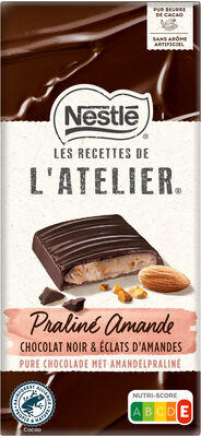 Praliné amande chocolat noir et éclats d’amandes