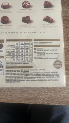 Nestle Dairy Вох THE CLASSIC COLLECTION ingredients label