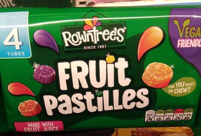 Rowntrees Fruit Pastilles 4pk front packaging