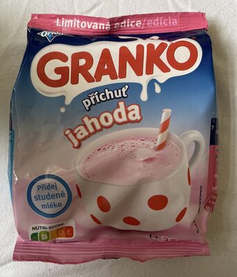 Jahodový nápoj v prášku